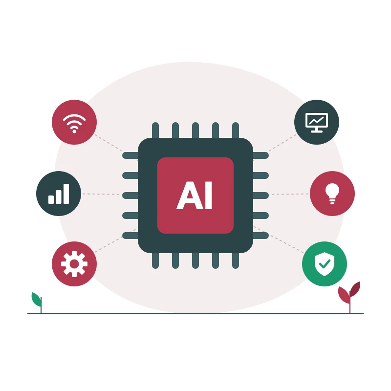 AI and IoT solutions illustration