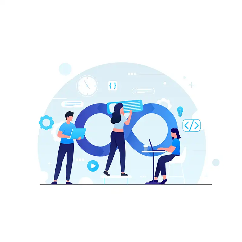 DevSecOps software delivery and security illustration