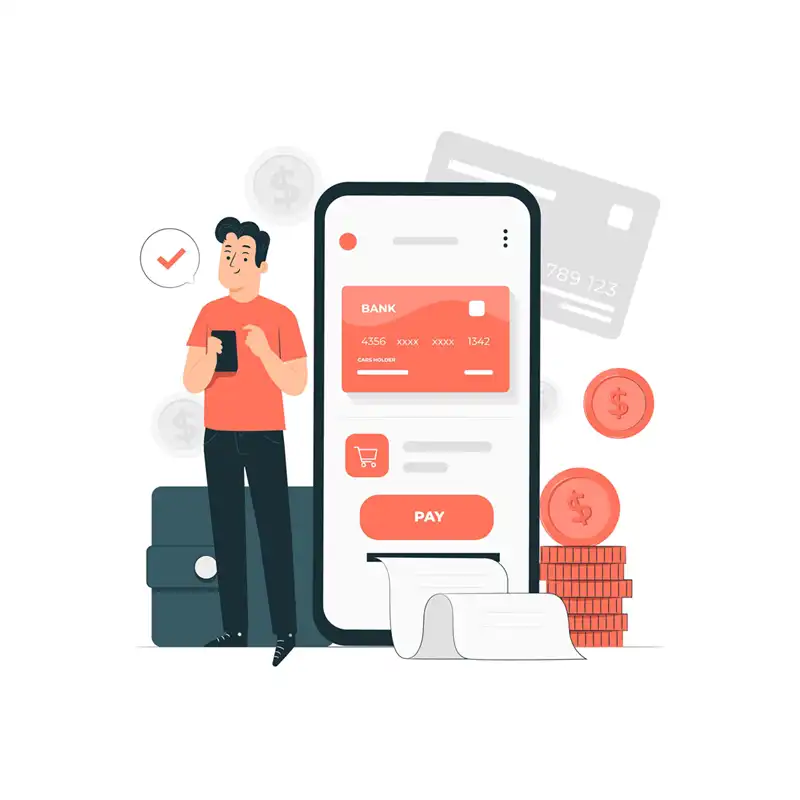 Digital banking services illustration