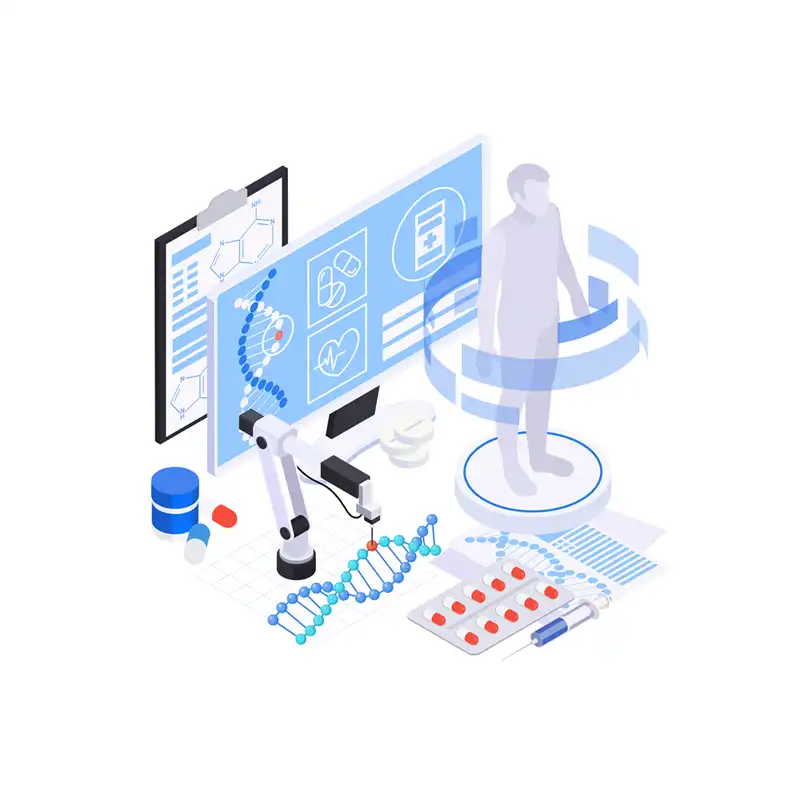 Healthcare augmented intelligence platform illustration
