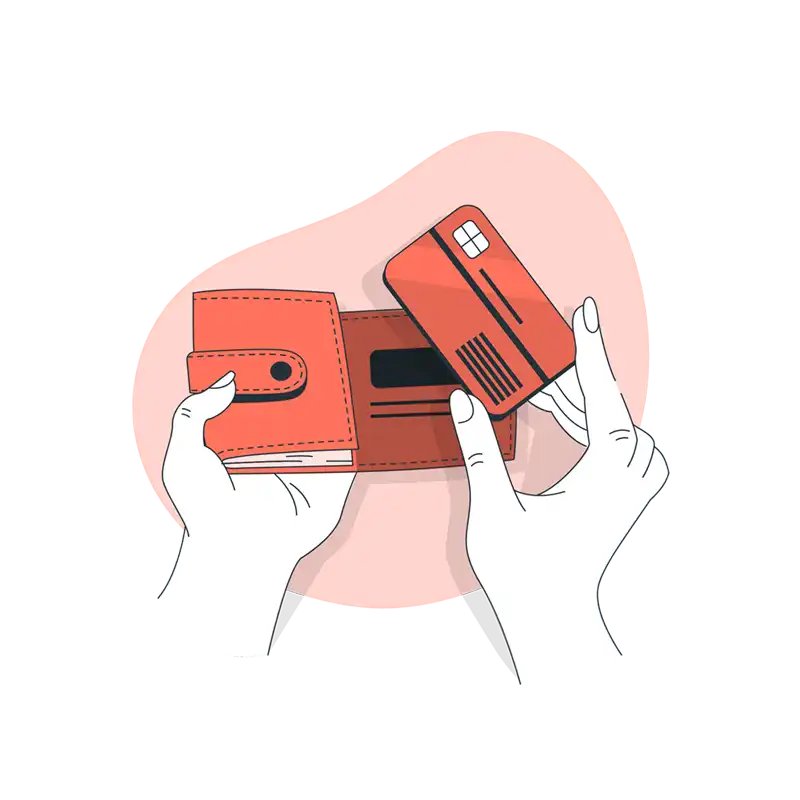 Personalized payment card options illustration